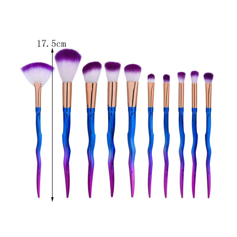 Fashion Multi-color Sword Shape Decorated Brush (10pcs),Beauty tools