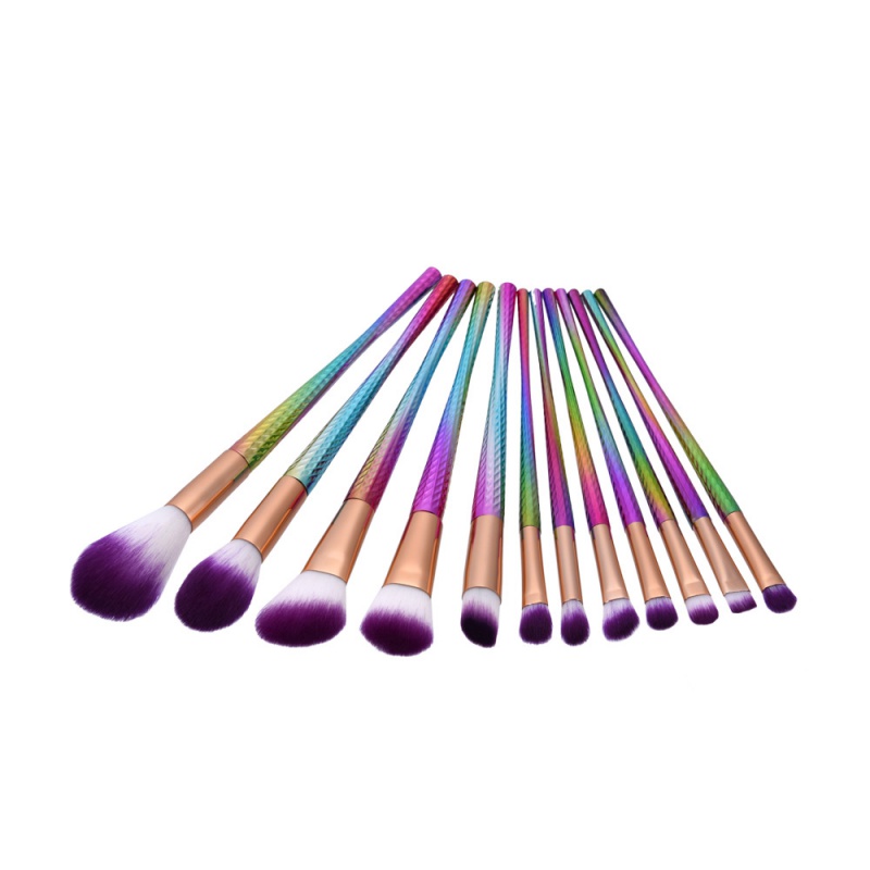 Fashion Multi-color Slim Waist Decorated Brush (12pcs),Beauty tools