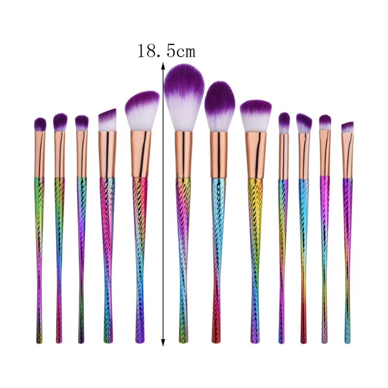 Fashion Multi-color Slim Waist Decorated Brush (12pcs),Beauty tools