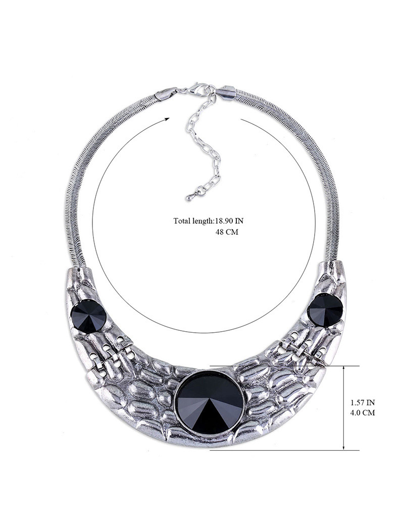 Fashion Gold Color Oval Shape Diamond Decorated Arc Shape Necklace,Pendants