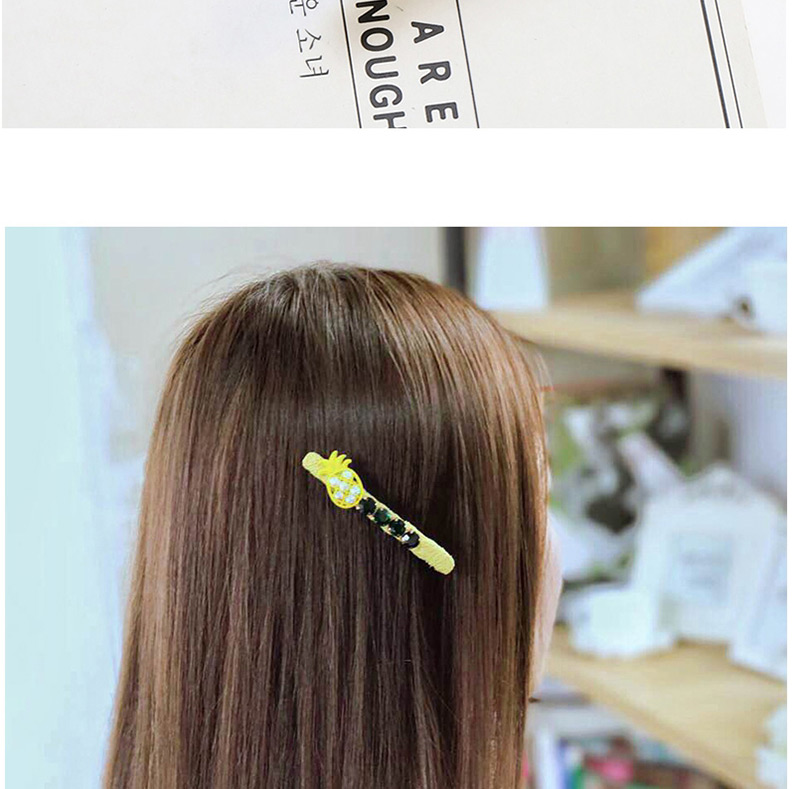 Fashion Yellow Pineapple Shape Decorated Hairpin,Hairpins