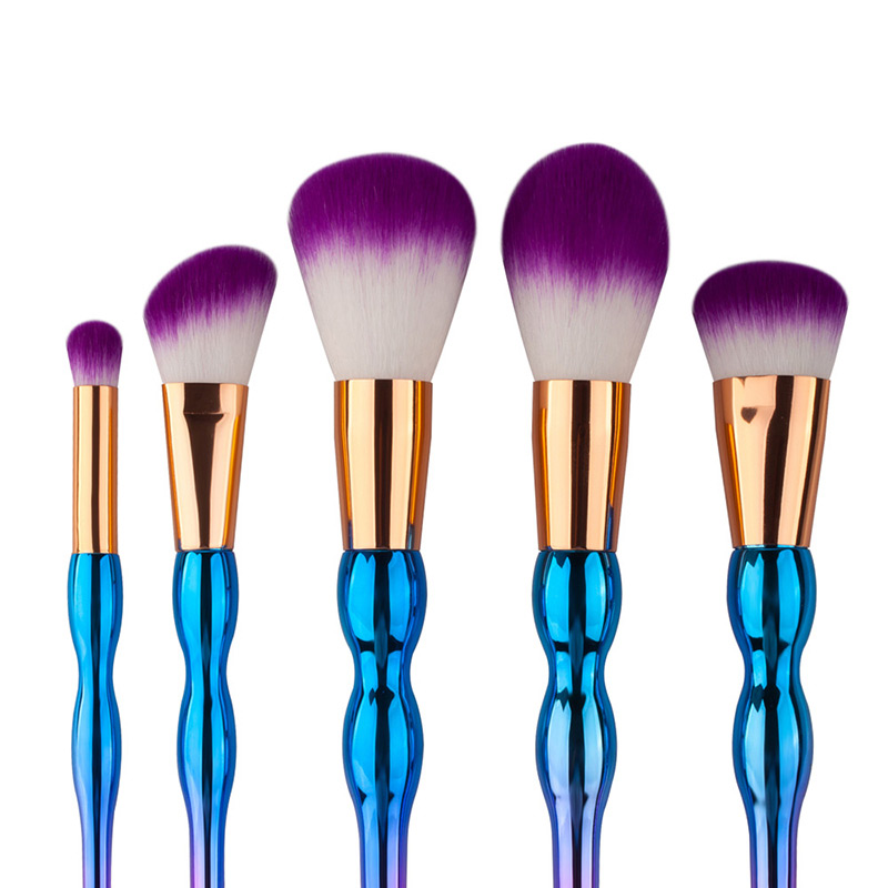 Fashion Multi-color Round Shape Decorated Brush (5pcs),Beauty tools