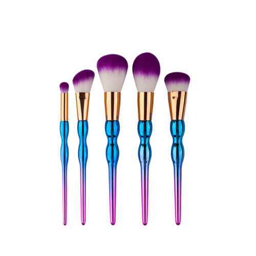 Fashion Multi-color Round Shape Decorated Brush (5pcs),Beauty tools