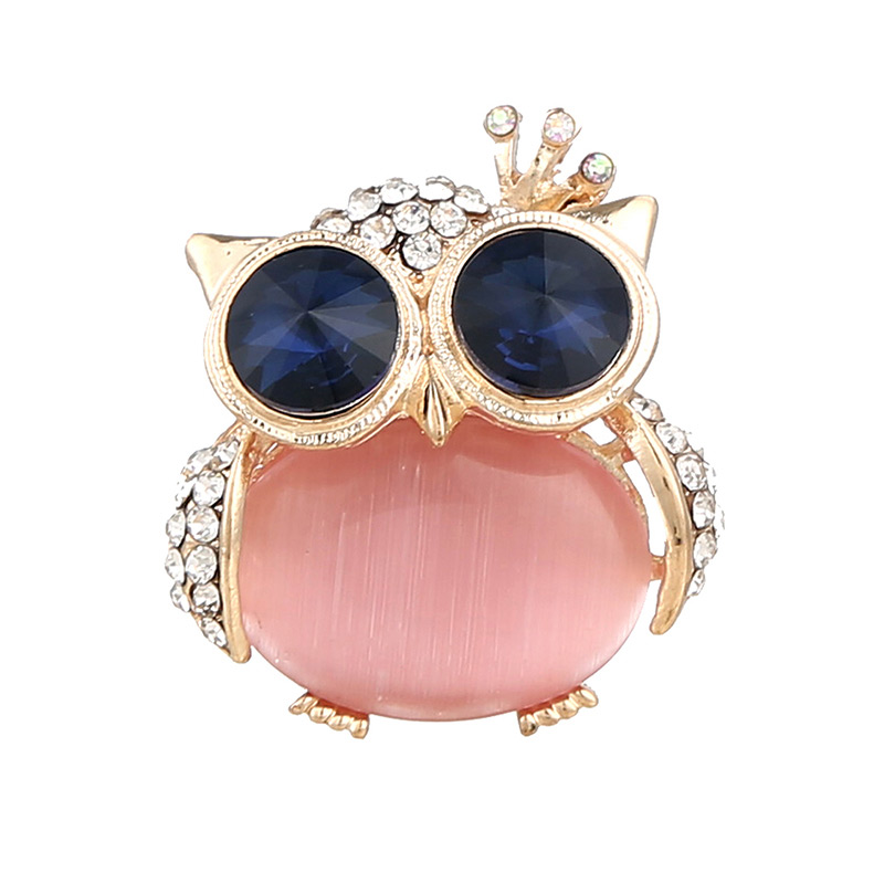 Fashion Multi-color Diamond Decorated Owl Shape Simple Brooch,Korean Brooches