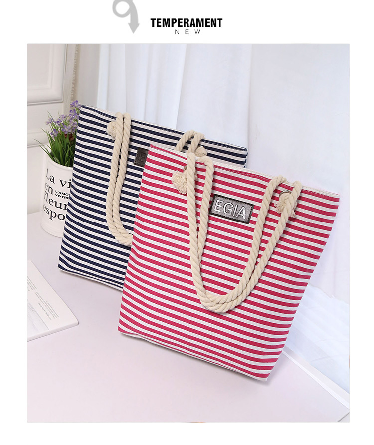 Fashion Black Stripe Pattern Decorated Pure Color Shoulder Bag,Messenger bags