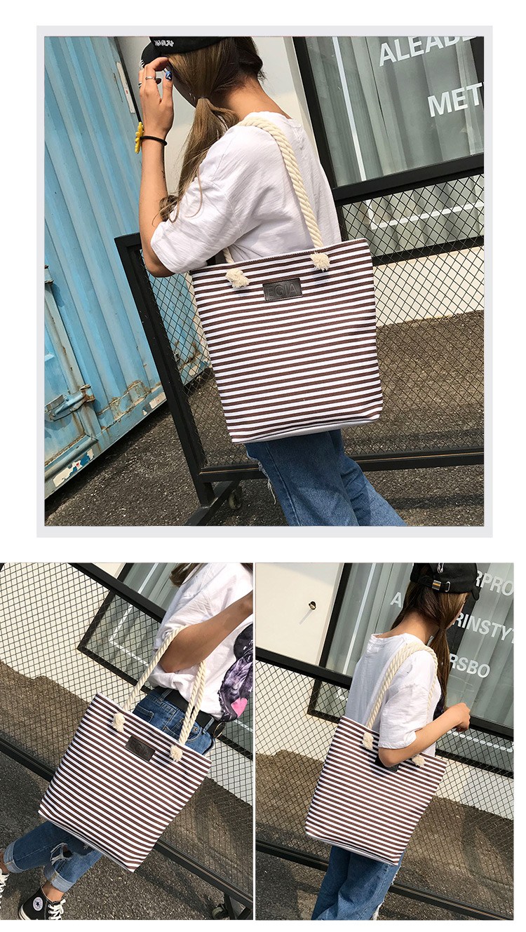 Fashion Blue Stripe Pattern Decorated Pure Color Shoulder Bag,Messenger bags