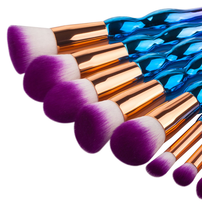 Fashion Multi-color Round Shape Decorated Brush (10pcs),Beauty tools