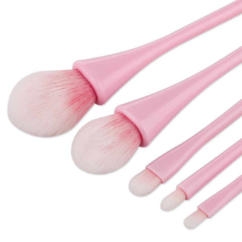 Fashion Pink Waterdrop Shape Decorated Brush (5pcs),Beauty tools