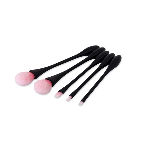 Fashion Pink+white Waterdrop Shape Decorated Brush (5pcs),Beauty tools