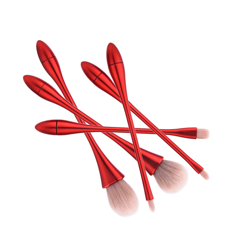 Fashion Red Waterdrop Shape Decorated Brush (5pcs),Beauty tools
