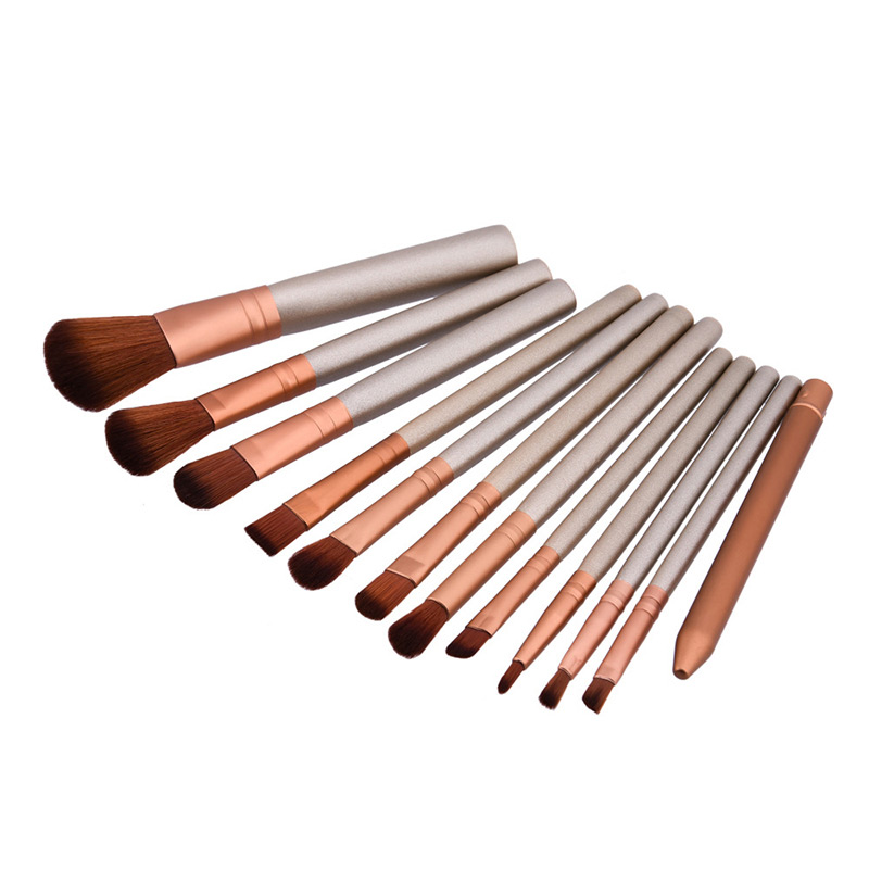 Fashion Gray Pure Color Decorated Brush (12pcs),Beauty tools