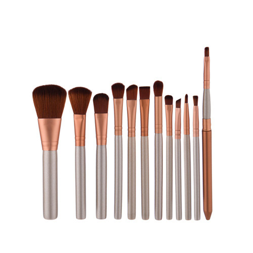 Fashion Gray Pure Color Decorated Brush (12pcs),Beauty tools
