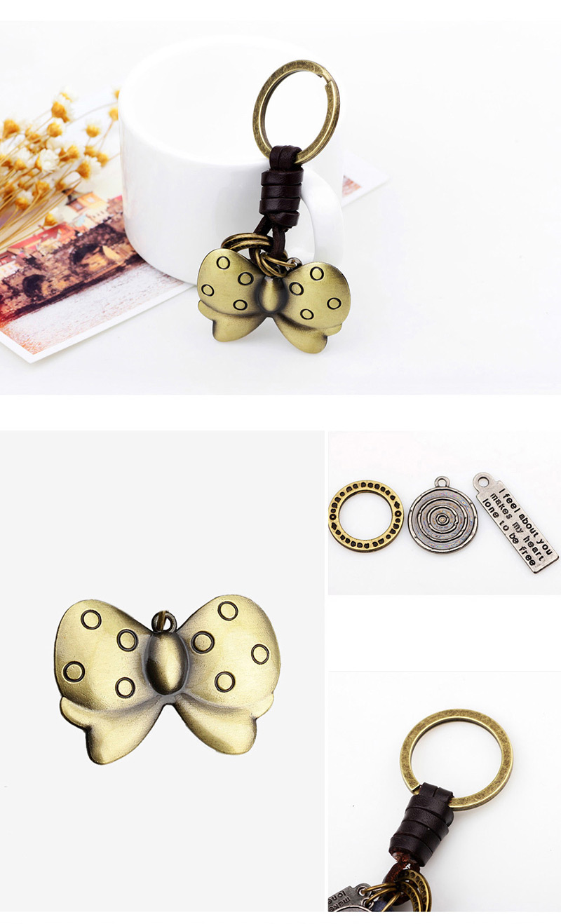 Fashion Gold Color Bowknot Shape Decorated Pure Color Key Chain,Fashion Bracelets