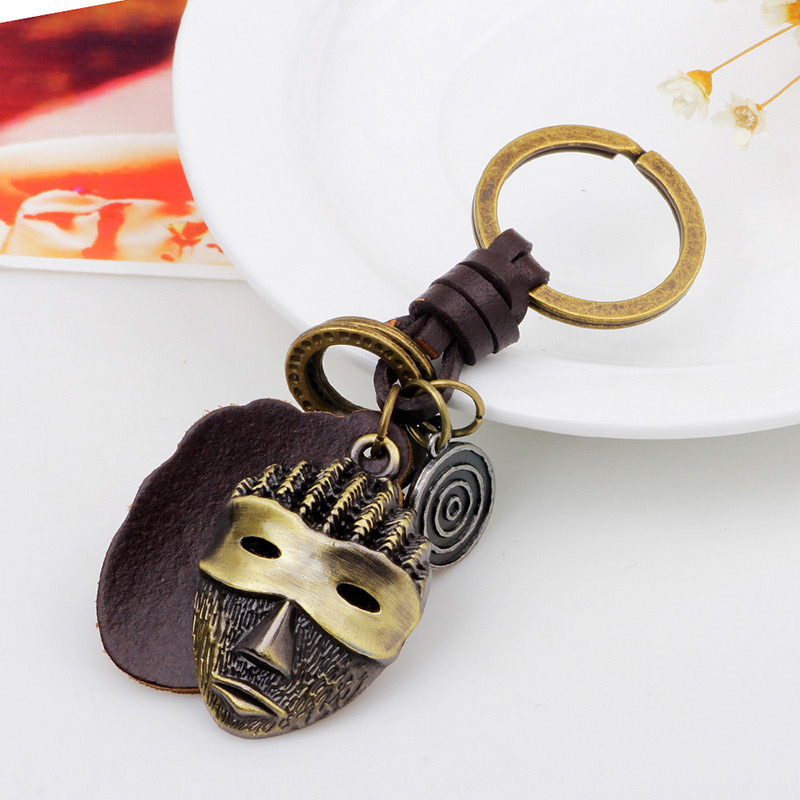 Fashion Gold Color Mask Decorated Pure Color Key Chain,Fashion Bracelets
