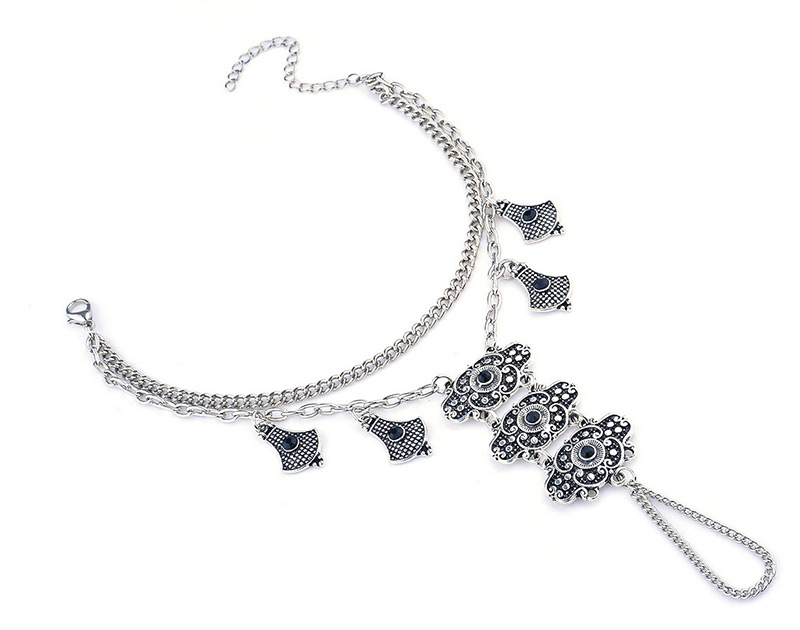 Fashion Silver Color Flower Shape Decorated Pure Color Anklet,Fashion Anklets
