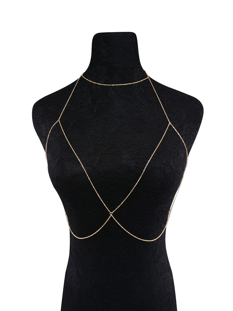 Fashion Gold Color Pure Color Decorated Simple Body Chain,Body Piercing Jewelry