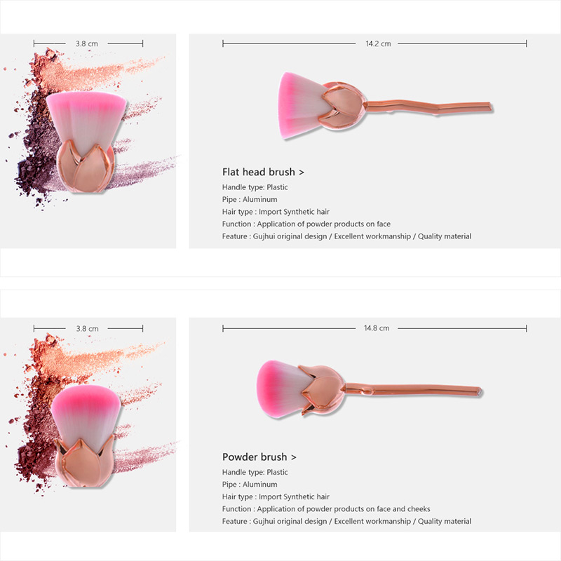 Trendy Multi-color Flower Shape Decorated Makeup Brush(6pcs),Beauty tools