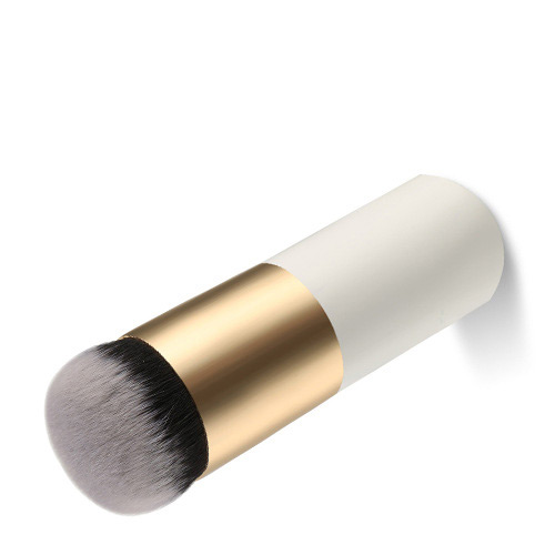 Trendy White+gold Color Color Matching Decorated Makeup Brush(1pc),Beauty tools