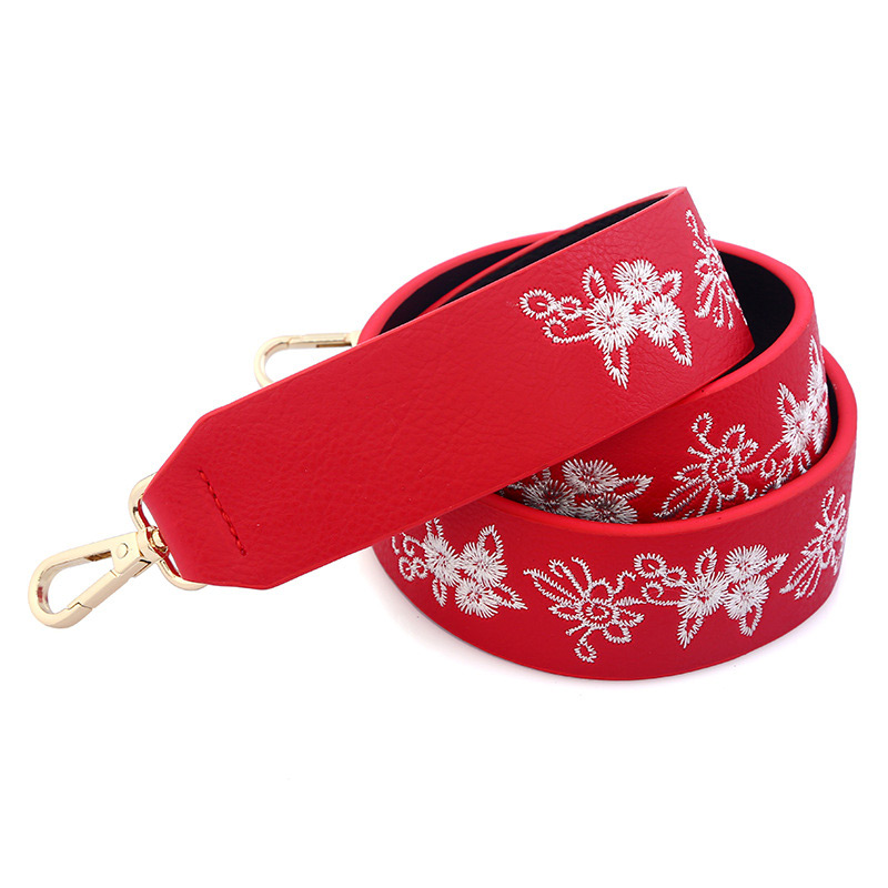 Fashion White Embroidery Flower Decorated Simple Bag Strap,Household goods