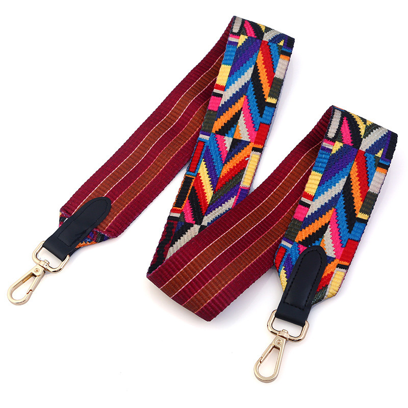 Fashion Multi-color Stripe Pattern Decorated Simple Bag Strap,Household goods