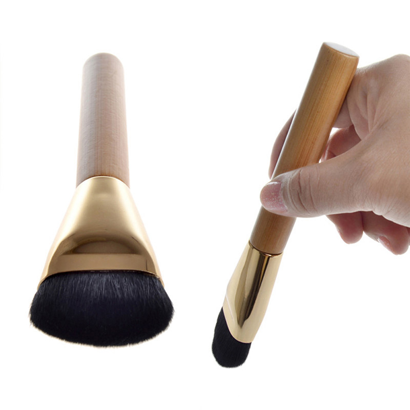 Trendy Black Crescent Shape Decorated Makeup Brush(1pc),Beauty tools