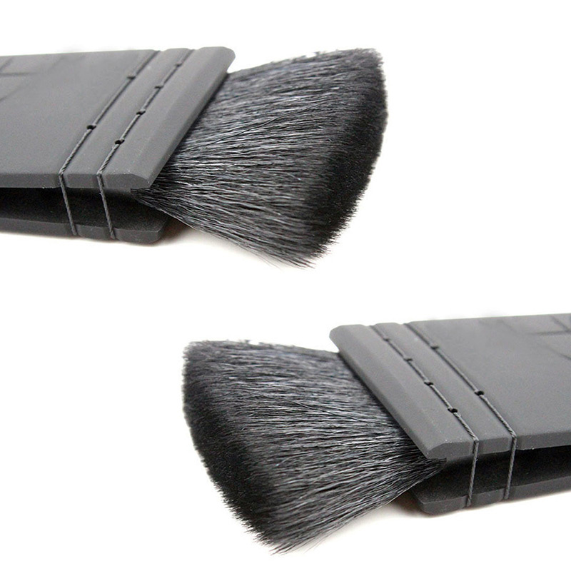 Trendy Black Square Shape Decorated Makeup Brush(1pc),Beauty tools