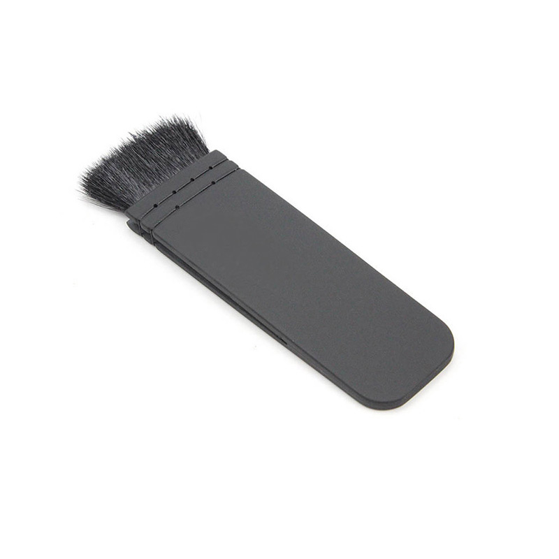 Trendy Black Square Shape Decorated Makeup Brush(1pc),Beauty tools