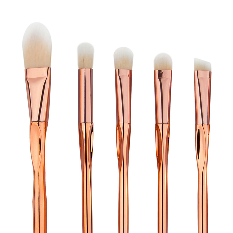 Trendy Rose Gold Pure Color Decorated Makeup Brush(8pcs),Beauty tools