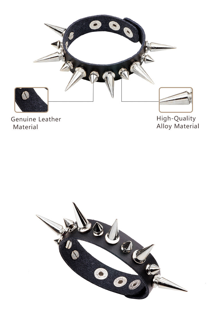 Trendy Black Rivet Decorated Adjustable Bracelet,Fashion Bracelets