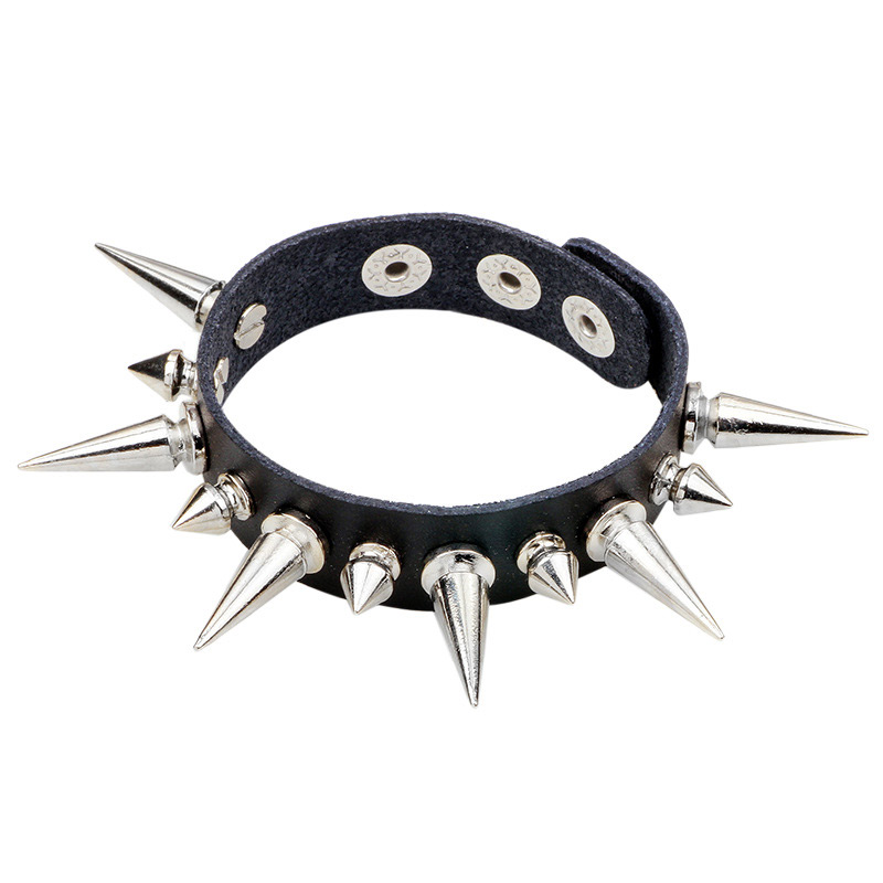 Trendy Black Rivet Decorated Adjustable Bracelet,Fashion Bracelets