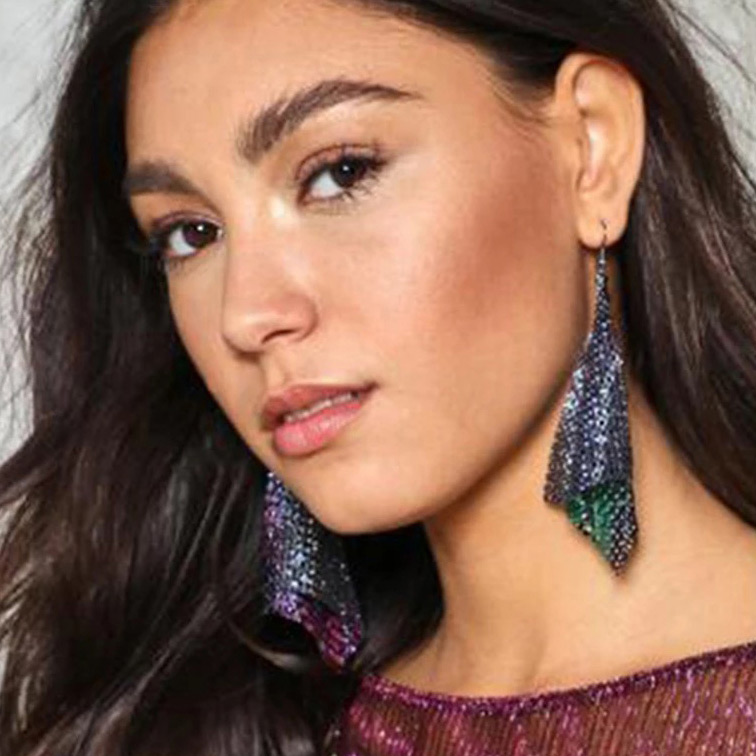 Fashion Multi-color Sequins Decorated Pure Color Simple Earrings,Drop Earrings