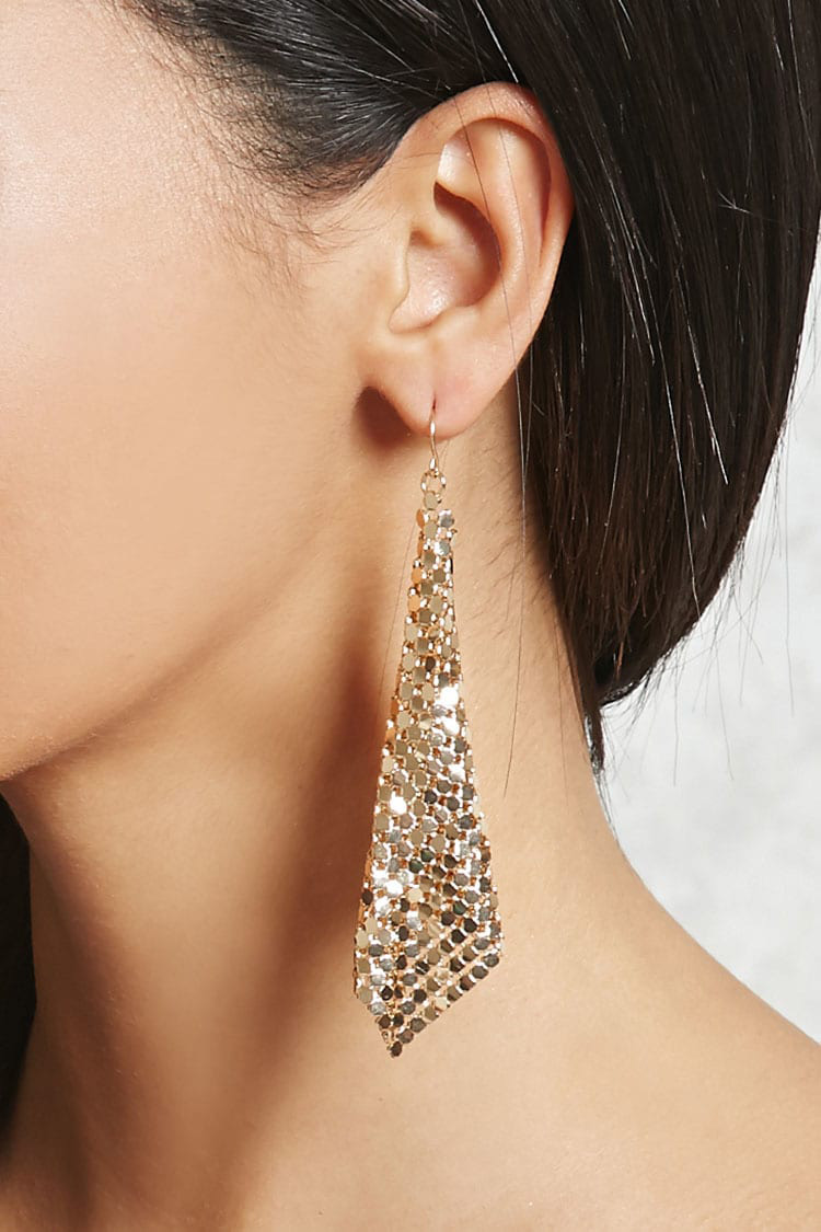 Fashion Gold Color Sequins Decorated Pure Color Simple Earrings,Drop Earrings