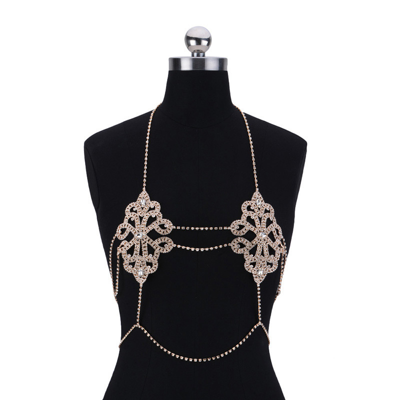 Fashion Gold Color Diamond Decorated Simple Body Chain,Body Piercing Jewelry