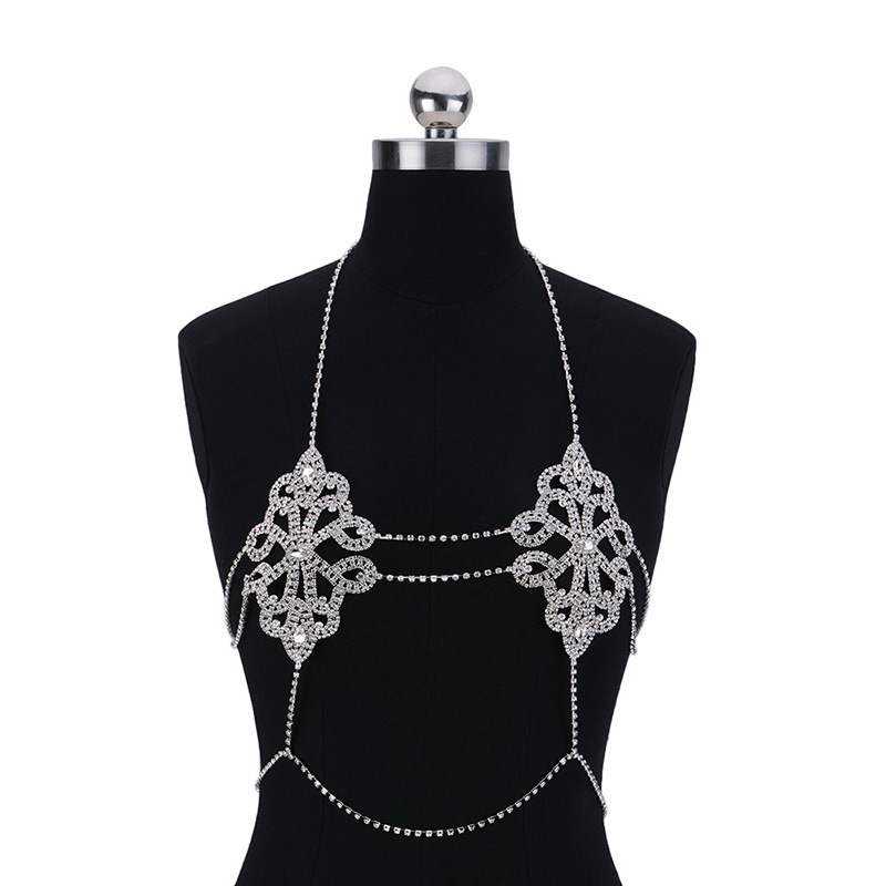 Fashion Silver Color Diamond Decorated Simple Body Chain,Body Piercing Jewelry