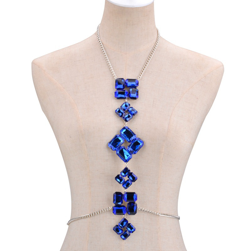 Fashion Green Diamond Decorated Simple Body Chain,Body Piercing Jewelry