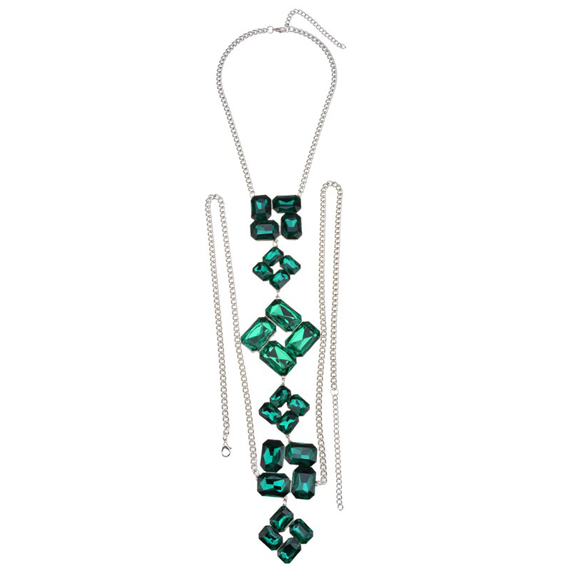 Fashion White+black Diamond Decorated Simple Body Chain,Body Piercing Jewelry