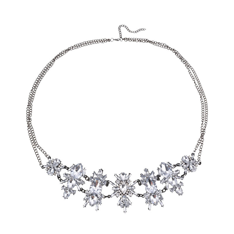 Fashion Diamond (ab) Waterdrop Shape Decorated Simple Body Chain,Body Piercing Jewelry