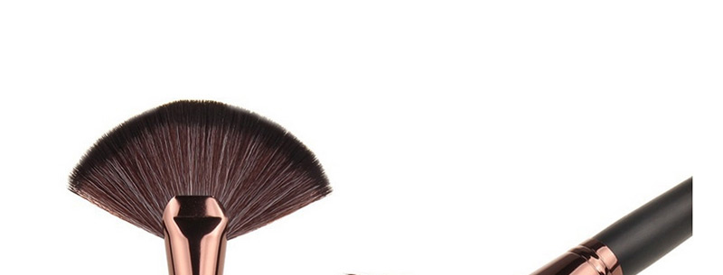 Fashion Coffee Fan Shape Decorated Brush,Beauty tools