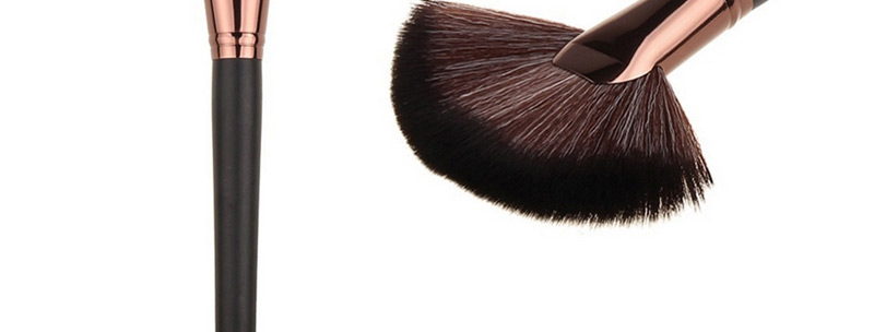 Fashion Coffee Fan Shape Decorated Brush,Beauty tools
