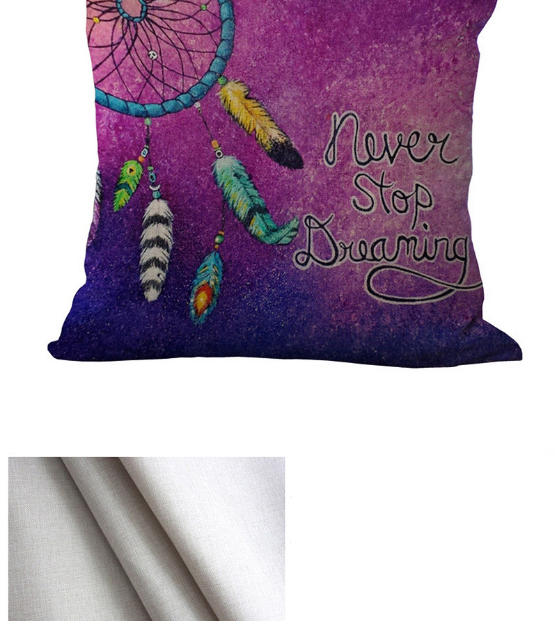 Fashion Purple Feather Pattern Decorated Simple Pillowcase,Household goods