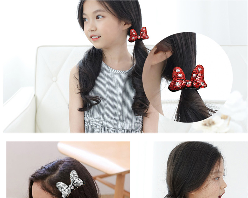 Lovely Red Bowknot Decorated Simple Hairpin (1pc),Kids Accessories