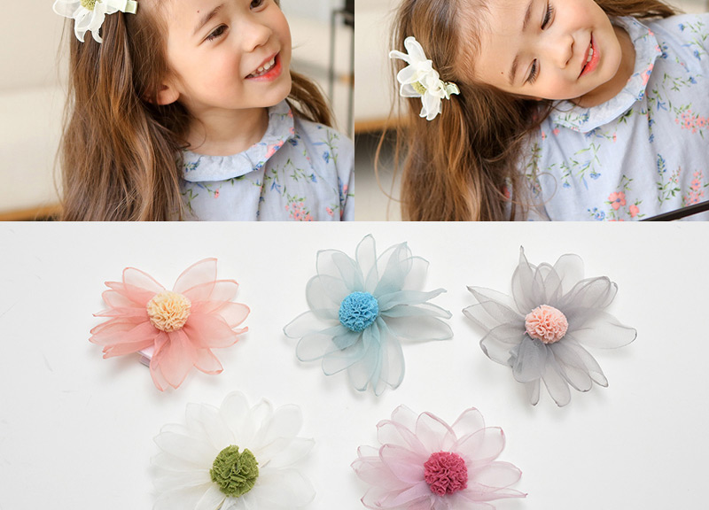 Lovely Blue Burning Flowers Decorated Lace Hairpin,Kids Accessories