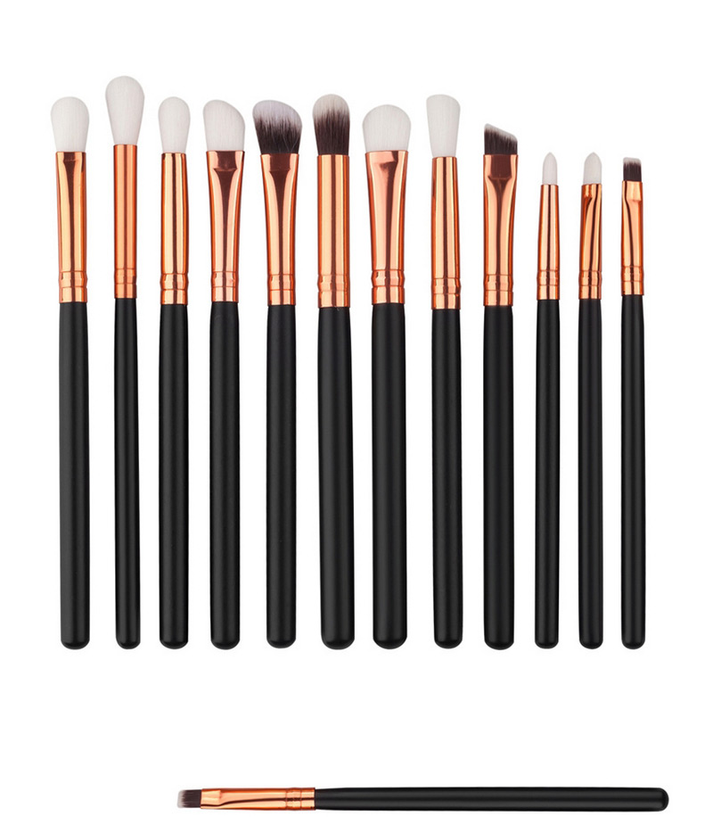 Fashion Gold Color+beige Color Matching Decorated Makeup Brush(12pcs),Beauty tools