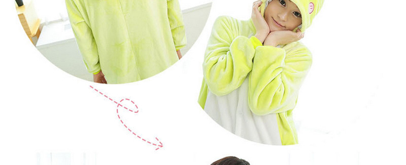 Fashion Light Green Frog Shape Decorated Simple Nightgown,Cartoon Pajama