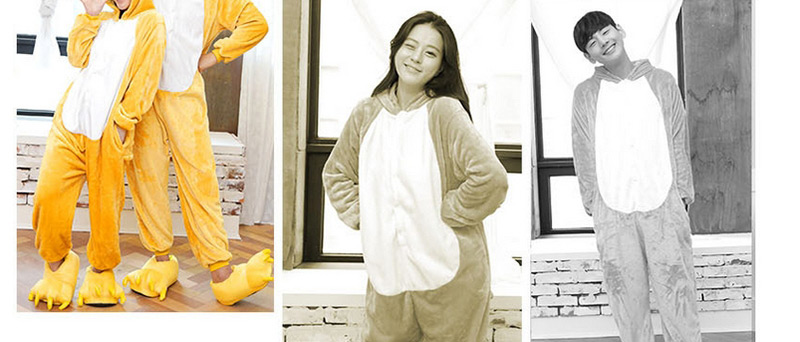 Fashion Yellow Bear Shape Decorated Simple Nightgown,Cartoon Pajama