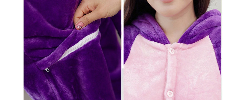 Fashion Purple Cat Shape Decorated Simple Nightgown,Cartoon Pajama