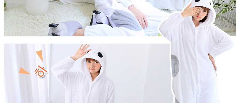 Fashion White Baymax Shape Decorated Simple Nightgown,Cartoon Pajama