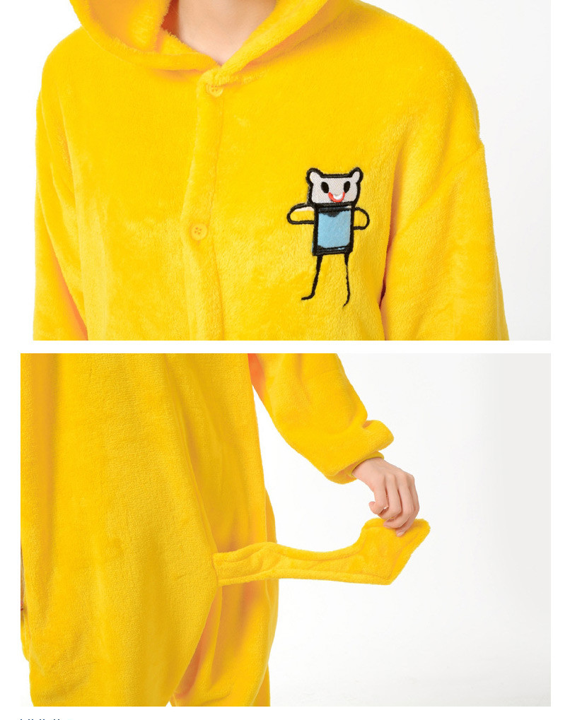 Fashion Yellow Discovery Kids Shape Decorated Simple Nightgown,Cartoon Pajama