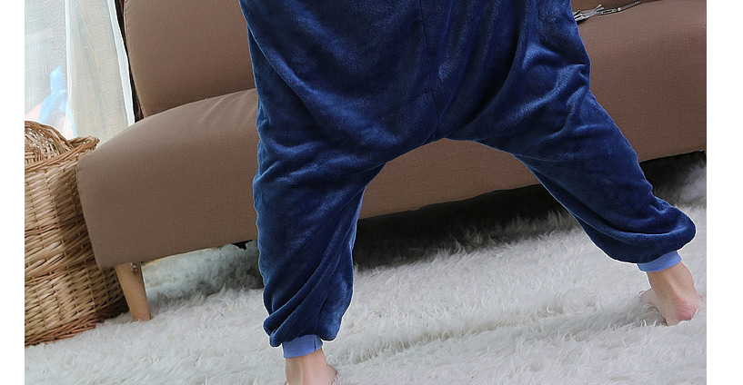 Fashion Dark Blue Shark Shape Decorated Simple Nightgown,Cartoon Pajama