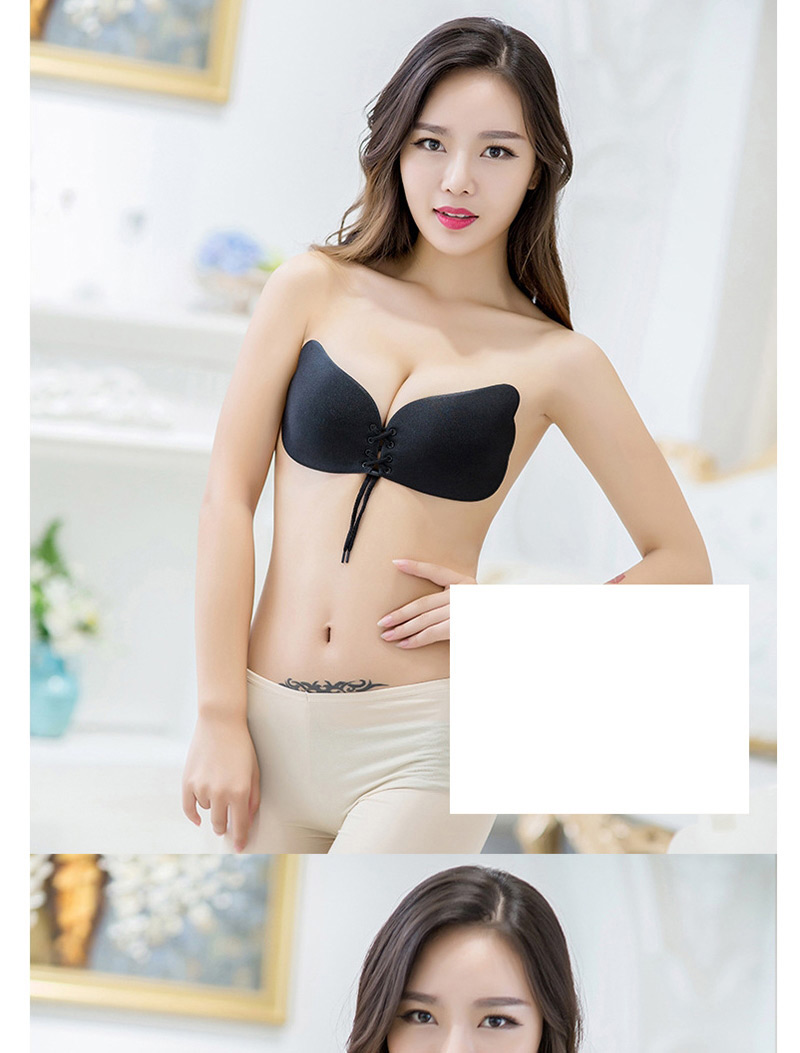Fashion Black Pure Color Decorated Wings Shape Magic Bra(without Steel Ring),SLEEPWEAR & UNDERWEAR
